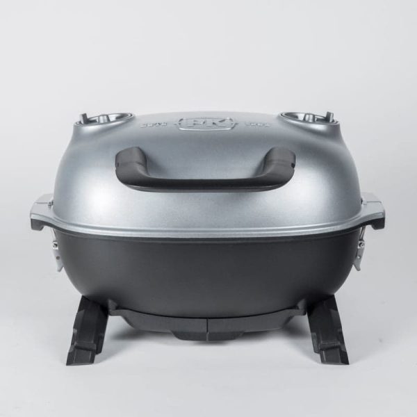 Portable Kitchen PK PKGO Charcoal Grill and Smoker Silver