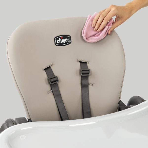 Chicco Polly Space-Saving Fold Easy Clean Highchair   Taupe (Beige) - Image 5