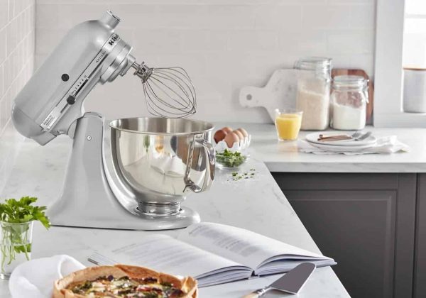 Artisan Series 5 Quart Tilt Head Stand Mixer with Pouring Shield KSM150PS, Metallic Chrome - Image 2