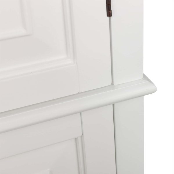 Teamson Home St. James 24-in W x 62.25-in H x 16-in D White Mdf Freestanding Linen Cabinet - Image 12