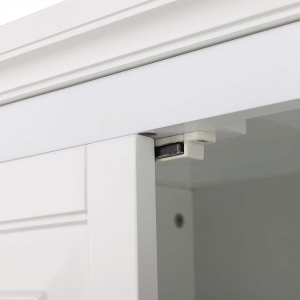 Teamson Home St. James 24-in W x 62.25-in H x 16-in D White Mdf Freestanding Linen Cabinet - Image 8