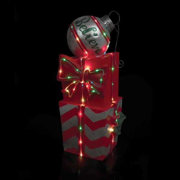 Corporation 37-in Lighted Gift Box Battery-operated Christmas Decor - Image 4