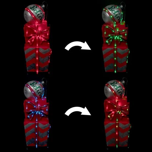 Corporation 37-in Lighted Gift Box Battery-operated Christmas Decor - Image 3