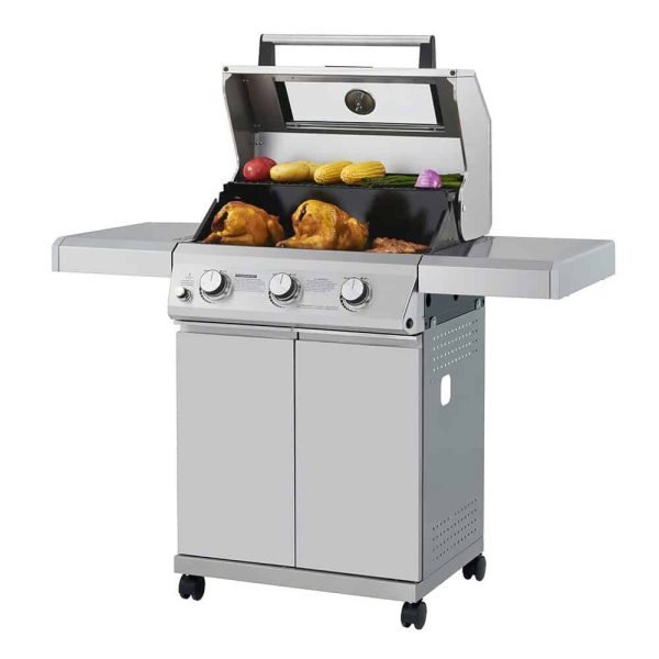 Clearview Stainless Steel 3-Burner Liquid Propane Gas Grill - Image 4
