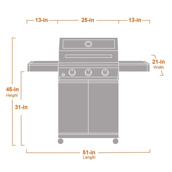 Clearview Stainless Steel 3-Burner Liquid Propane Gas Grill - Image 10