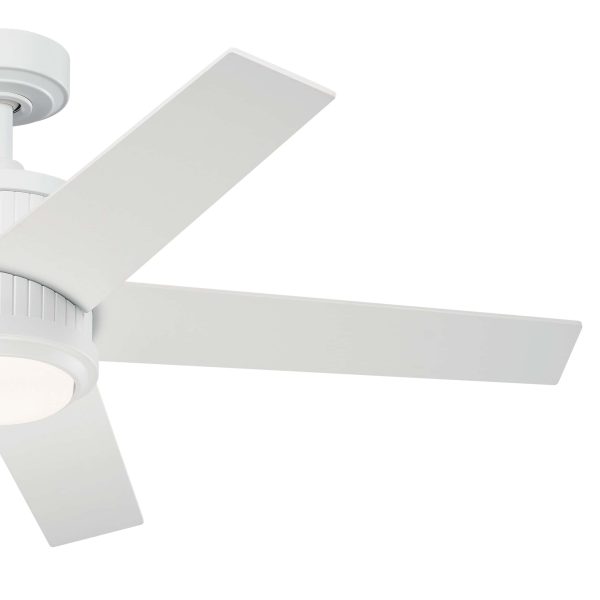 Kichler Brahm 48-in Matte White Integrated LED Indoor Ceiling Fan with Light and Remote (5-Blade) - Image 6