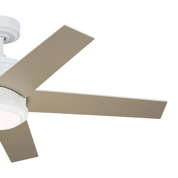 Kichler Brahm 48-in Matte White Integrated LED Indoor Ceiling Fan with Light and Remote (5-Blade) - Image 7