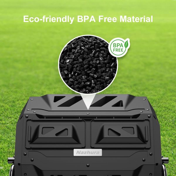 Compost Tumbler Bin Composter Dual Chamber 43 Gallon (Bundled with Pearson s Gardening Gloves) - Image 6