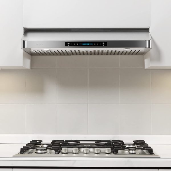 IKTCH 30 Inch Under Cabinet Range Hood with 900-CFM, 4 Speed Gesture Sensing   Touch Control Panel (IKC01-30) - Image 2