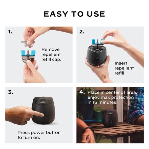 Thermacell Patio Shield Mosquito Repellent E-Series Rechargeable Repeller, Black 2Pack - Image 4