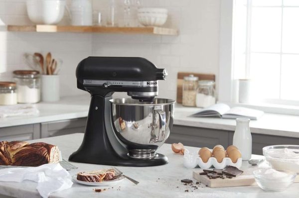Artisan Series 5 Quart Tilt Head Stand Mixer with Pouring Shield KSM150PS, Matte Black - Image 2