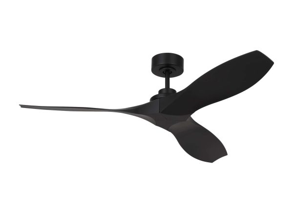Generation Lighting Collins Coastal 52 Smart 52-in Midnight Black Indoor/Outdoor Ceiling Fan and Remote (3-Blade)
