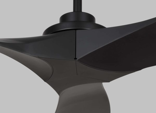 Generation Lighting Collins Coastal 52 Smart 52-in Midnight Black Indoor/Outdoor Ceiling Fan and Remote (3-Blade) - Image 3