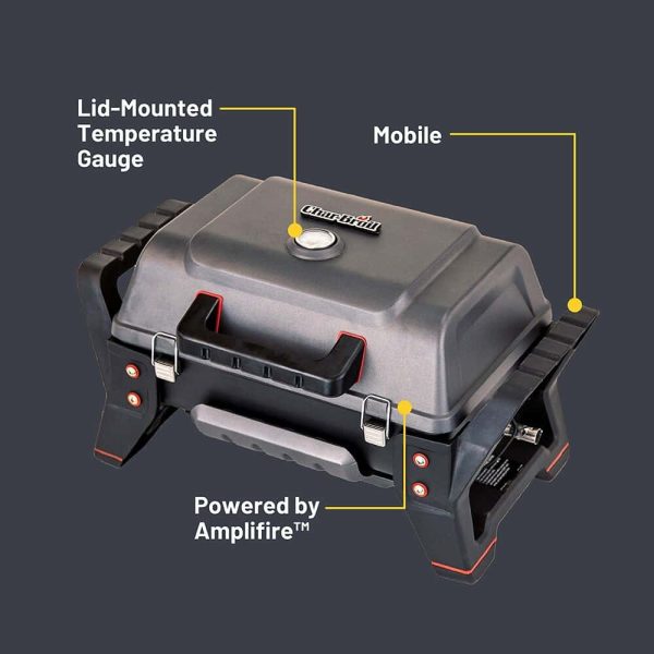 Grill2Go 200-Sq in Grey and Black Portable Gas Grill - Image 14