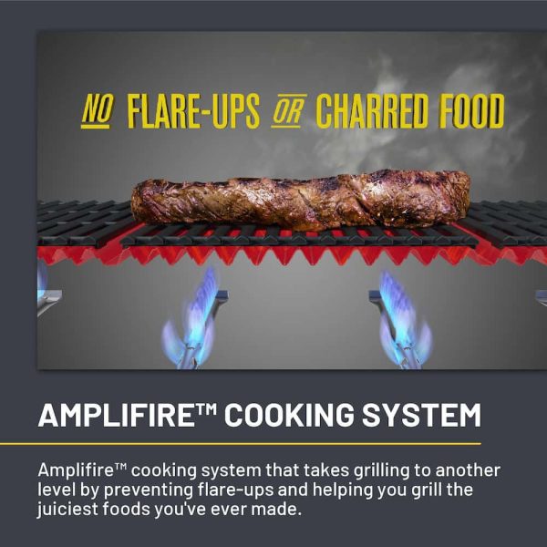 Commercial Series Grill and Griddle Combo Stainless Steel 2-Burner Liquid Propane and Natural Gas Infrared Gas Grill - Image 7