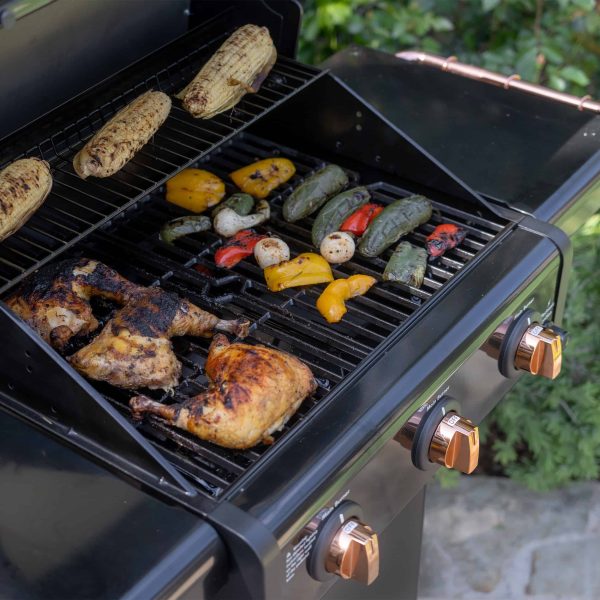 Black with Copper Accent 3-Burner Liquid Propane Gas Grill - Image 10