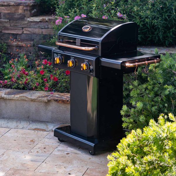 Black with Copper Accent 3-Burner Liquid Propane Gas Grill - Image 9