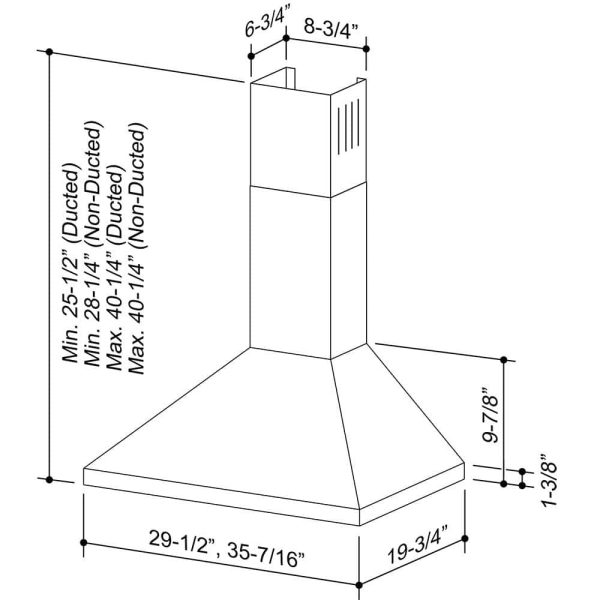 Broan 30-in 390-CFM Convertible Stainless Steel Wall-Mounted Range Hood - Image 5