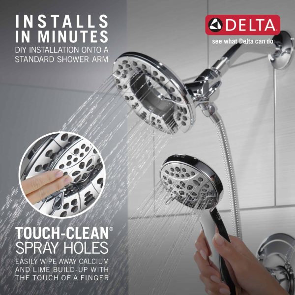 Arvo Chrome 1-handle Multi-function Round Bathtub and Shower Faucet Valve Included - Image 5