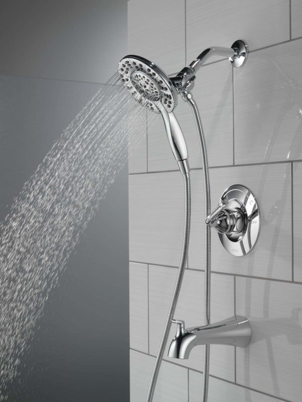 Arvo Chrome 1-handle Multi-function Round Bathtub and Shower Faucet Valve Included - Image 15