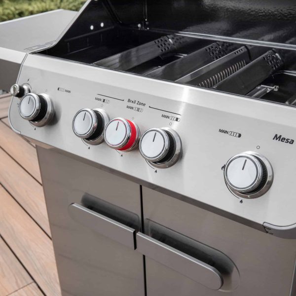 Mesa Stainless Steel 5-Burner Liquid Propane Infrared Gas Grill with 1 Side Burner - Image 19