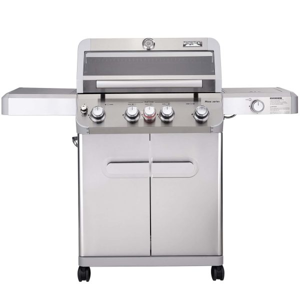 Mesa Stainless Steel 5-Burner Liquid Propane Infrared Gas Grill with 1 Side Burner