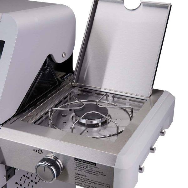 Mesa Stainless Steel 5-Burner Liquid Propane Infrared Gas Grill with 1 Side Burner - Image 8