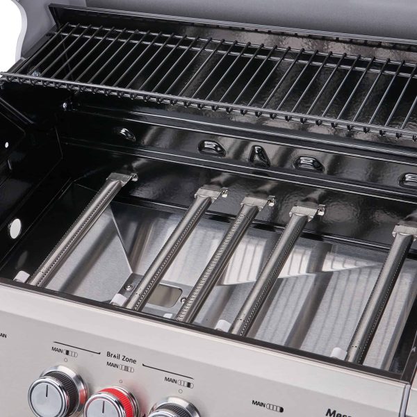 Mesa Stainless Steel 5-Burner Liquid Propane Infrared Gas Grill with 1 Side Burner - Image 7