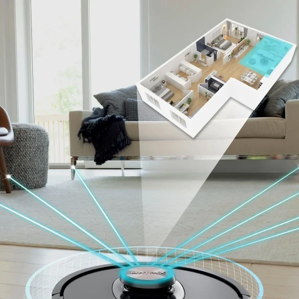 Matrix Self-Emptying Robot Vacuum with Precision Home Mapping and Extended Runtime, Wi-Fi Connected   Black - Image 8