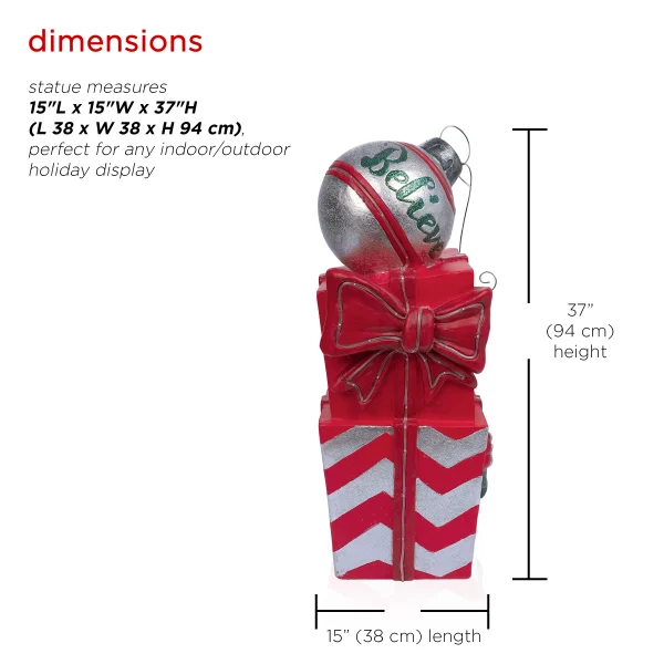 Corporation 37-in Lighted Gift Box Battery-operated Christmas Decor - Image 10