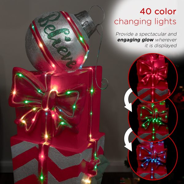 Corporation 37-in Lighted Gift Box Battery-operated Christmas Decor - Image 8