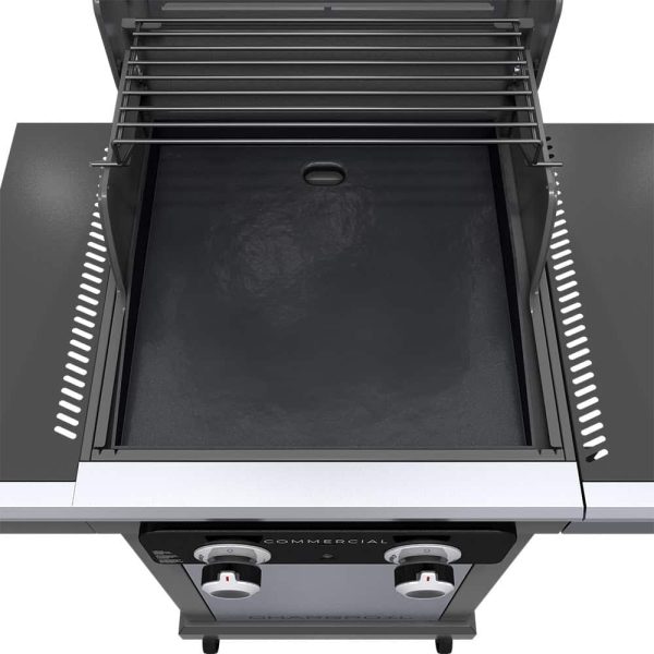 Commercial Series Grill and Griddle Combo Stainless Steel 2-Burner Liquid Propane and Natural Gas Infrared Gas Grill - Image 6