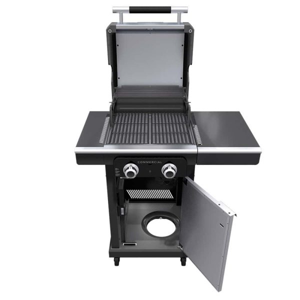 Commercial Series Grill and Griddle Combo Stainless Steel 2-Burner Liquid Propane and Natural Gas Infrared Gas Grill - Image 2