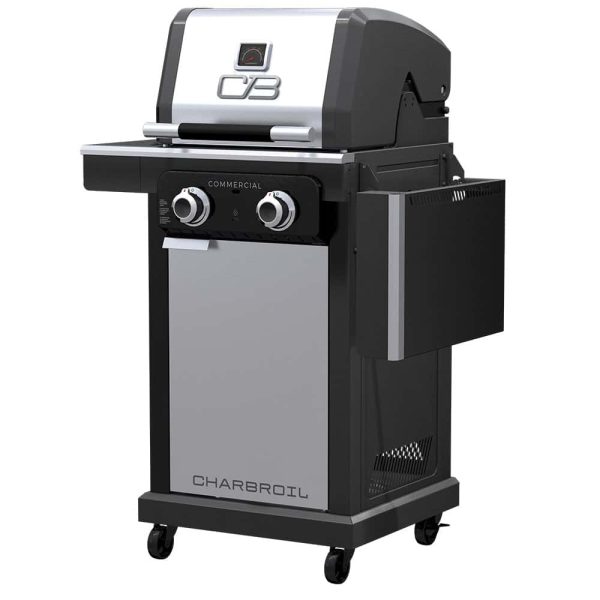 Commercial Series Grill and Griddle Combo Stainless Steel 2-Burner Liquid Propane and Natural Gas Infrared Gas Grill - Image 4