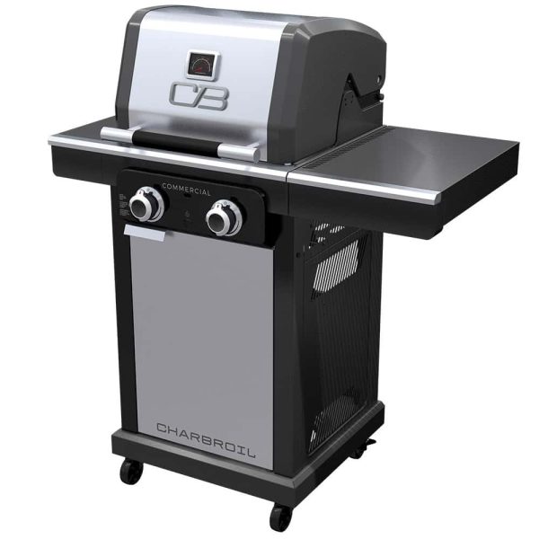 Commercial Series Grill and Griddle Combo Stainless Steel 2-Burner Liquid Propane and Natural Gas Infrared Gas Grill - Image 9
