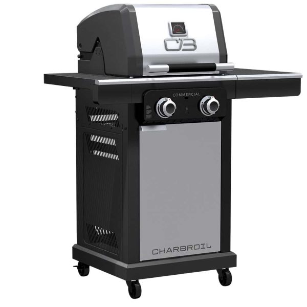 Commercial Series Grill and Griddle Combo Stainless Steel 2-Burner Liquid Propane and Natural Gas Infrared Gas Grill - Image 3