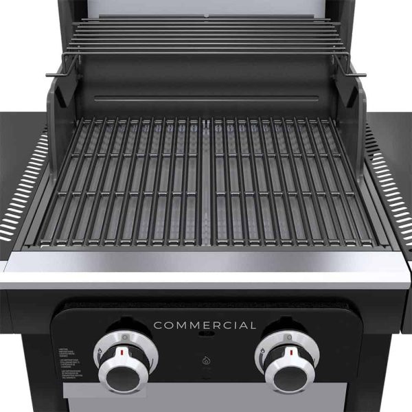 Commercial Series Grill and Griddle Combo Stainless Steel 2-Burner Liquid Propane and Natural Gas Infrared Gas Grill - Image 5