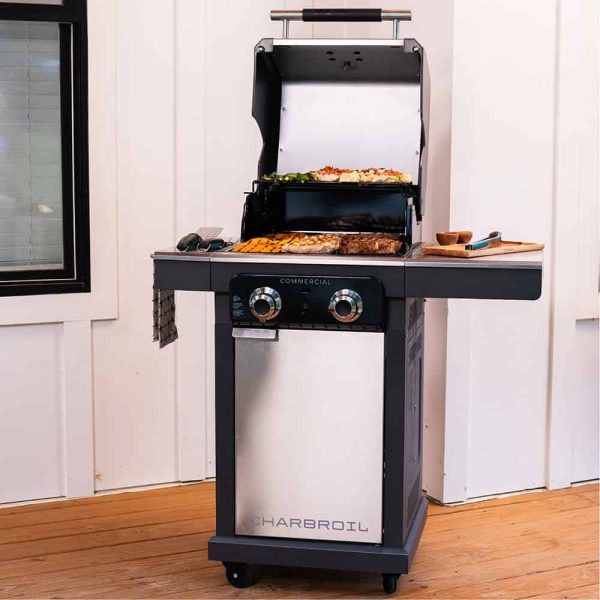 Commercial Series Grill and Griddle Combo Stainless Steel 2-Burner Liquid Propane and Natural Gas Infrared Gas Grill - Image 11
