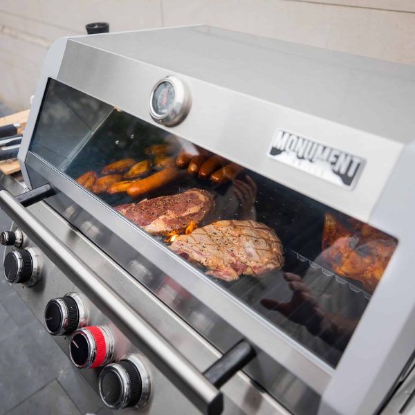 Mesa Stainless Steel 5-Burner Liquid Propane Infrared Gas Grill with 1 Side Burner - Image 13