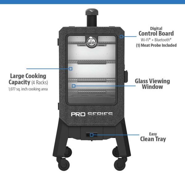 Pro Series 1077-Sq in Black Sand Pellet Smoker - Image 12