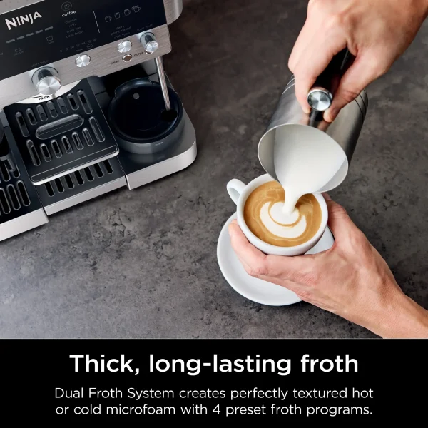 Espresso Machine, Luxe Café Premier Series, Drip Coffee Maker and Rapid Cold Brew, Integrated Grinder, Assisted Tamper, ES601 - Image 9