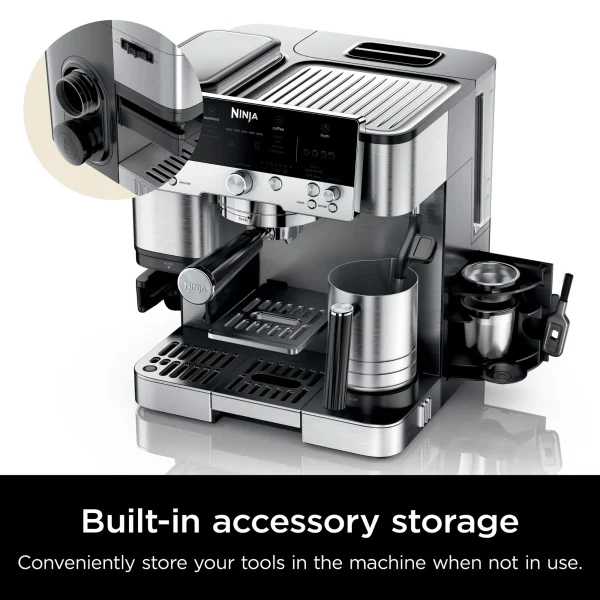 Espresso Machine, Luxe Café Premier Series, Drip Coffee Maker and Rapid Cold Brew, Integrated Grinder, Assisted Tamper, ES601 - Image 12