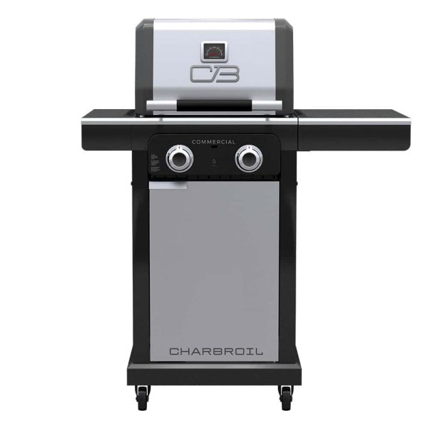 Commercial Series Grill and Griddle Combo Stainless Steel 2-Burner Liquid Propane and Natural Gas Infrared Gas Grill