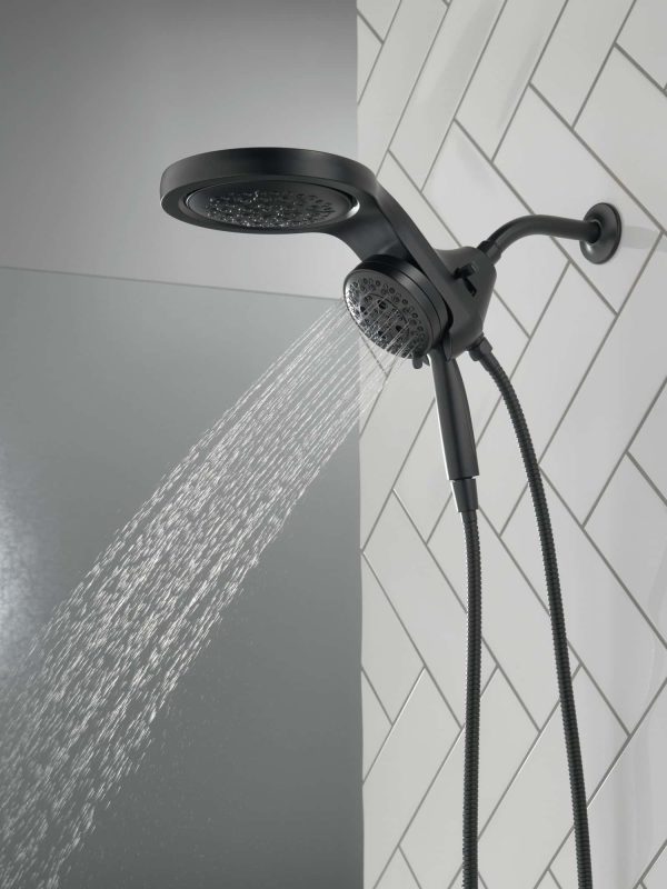 Matte Black Round Rain Shower Head Handheld Shower Head 2.5-GPM (9.5-LPM) - Image 18