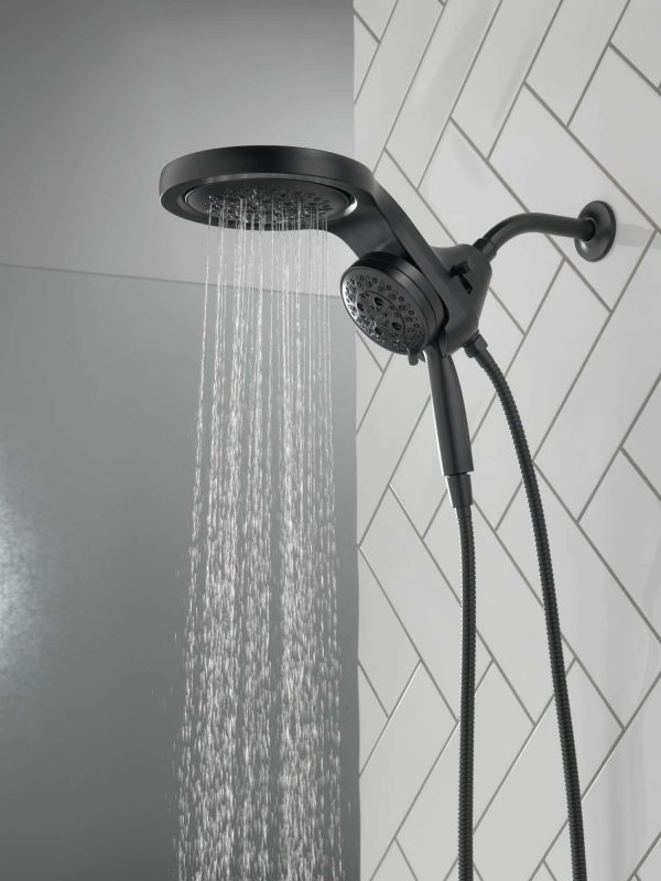 Matte Black Round Rain Shower Head Handheld Shower Head 2.5-GPM (9.5-LPM) - Image 19