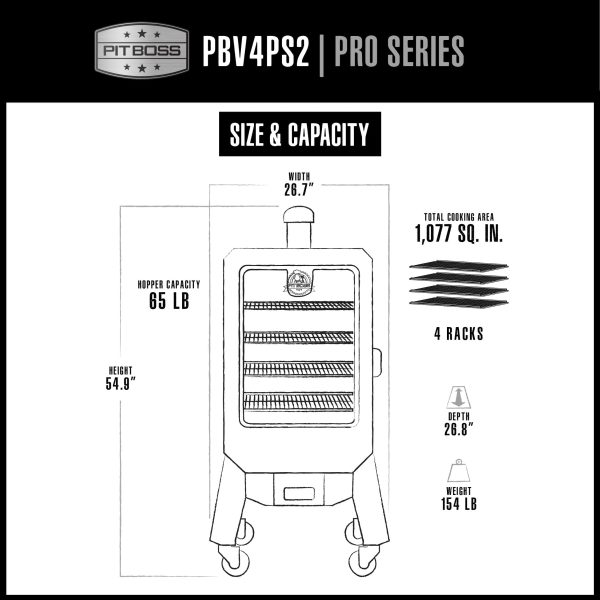 Pro Series 1077-Sq in Black Sand Pellet Smoker - Image 17