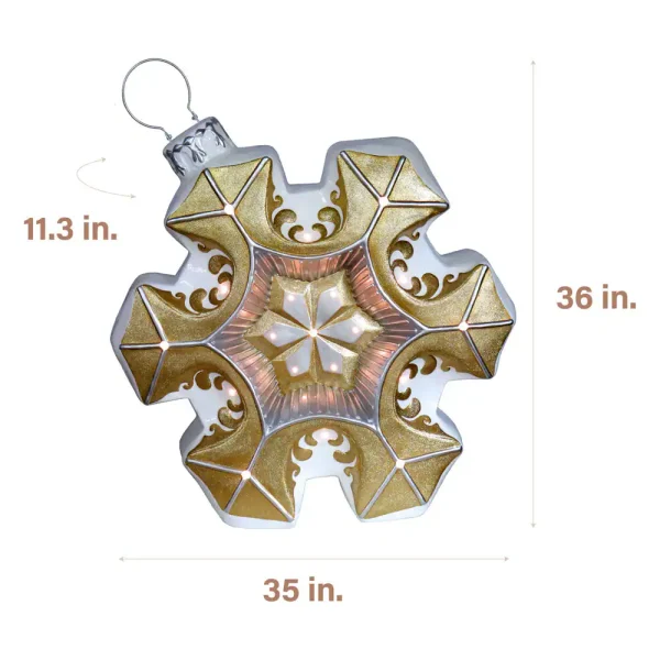 Fraser Hill Farm 36-in Ornament Free Standing Decoration with White LED Lights - Image 2