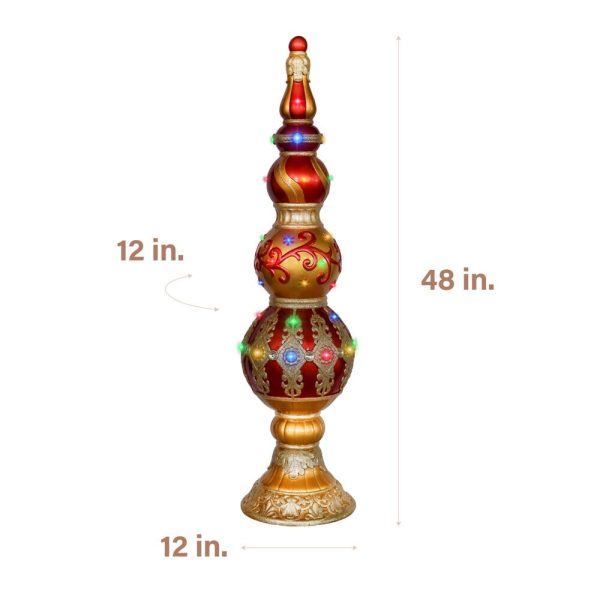 Fraser Hill Farm 48-in Ornament Free Standing Decoration with White LED Lights - Image 2