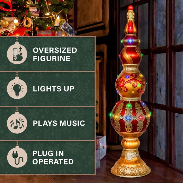 Fraser Hill Farm 48-in Ornament Free Standing Decoration with White LED Lights - Image 3