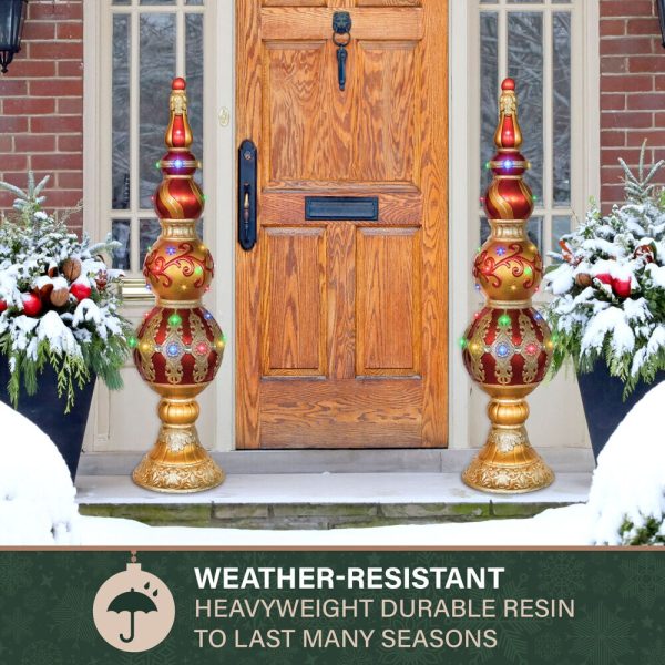 Fraser Hill Farm 48-in Ornament Free Standing Decoration with White LED Lights - Image 4